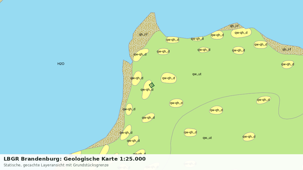 Statische Kartenansicht: LBGR Brandenburg: Geologische Karte 1:25.000