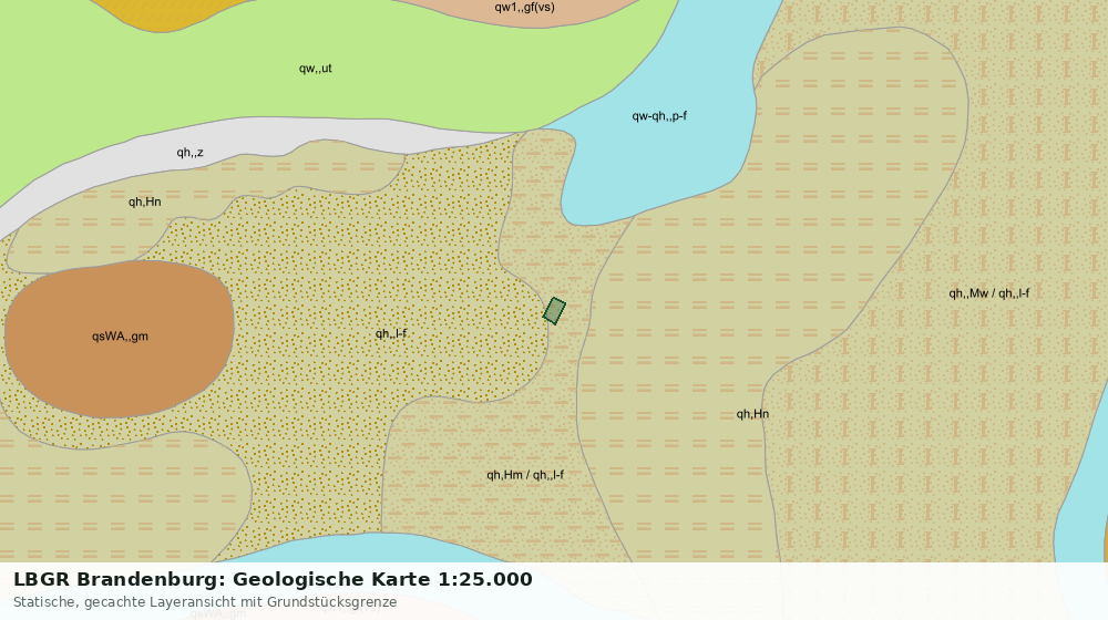 Statische Kartenansicht: LBGR Brandenburg: Geologische Karte 1:25.000