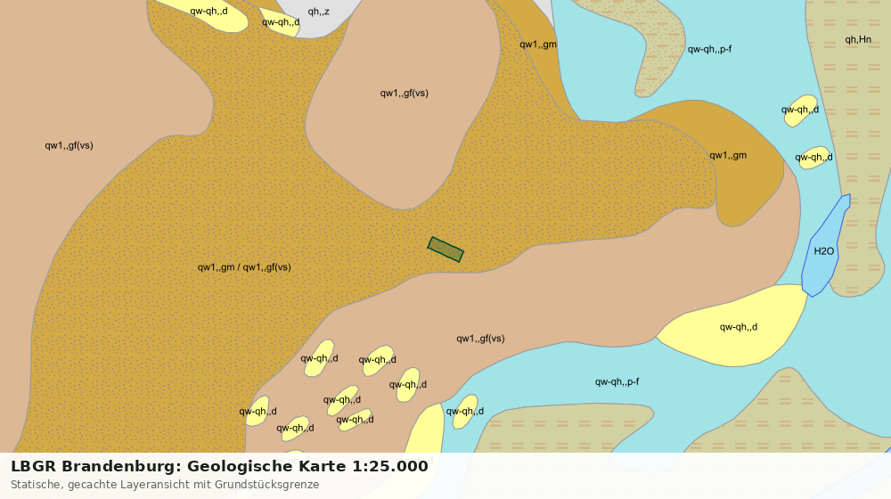 Statische Kartenansicht: LBGR Brandenburg: Geologische Karte 1:25.000