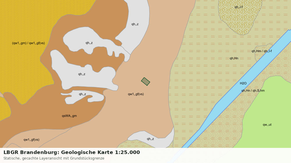 Statische Kartenansicht: LBGR Brandenburg: Geologische Karte 1:25.000