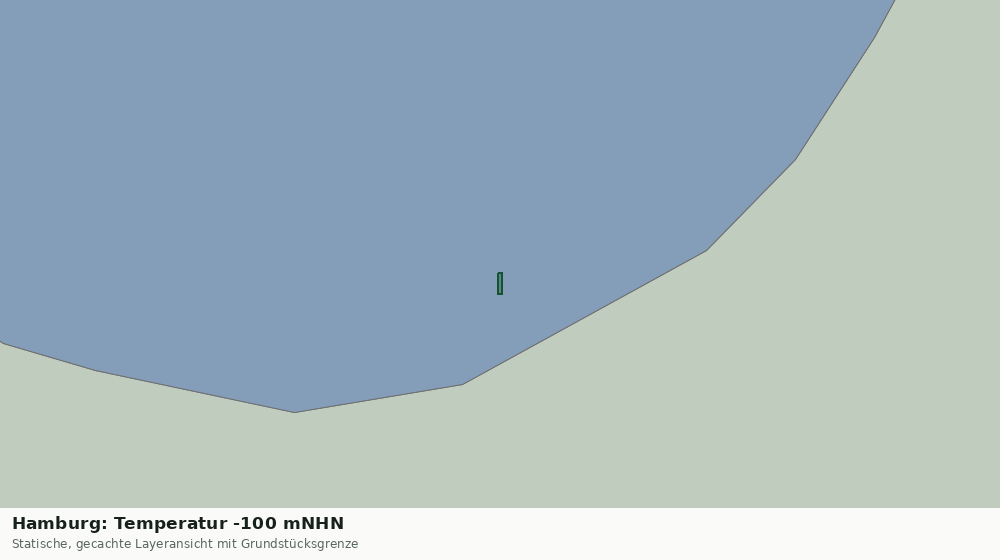 Statische Kartenansicht: Hamburg: Temperatur -100 mNHN