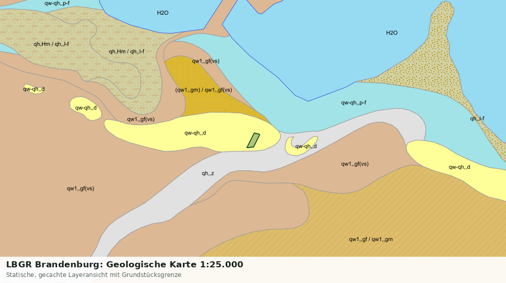 Statische Kartenansicht: LBGR Brandenburg: Geologische Karte 1:25.000