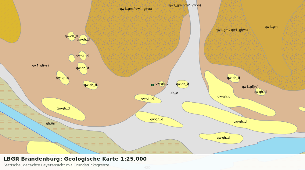 Statische Kartenansicht: LBGR Brandenburg: Geologische Karte 1:25.000