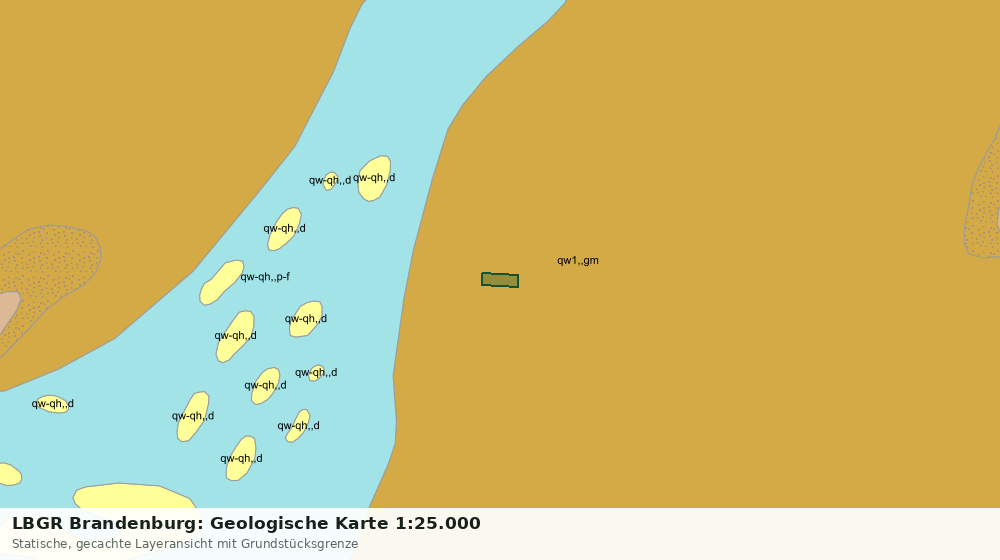 Statische Kartenansicht: LBGR Brandenburg: Geologische Karte 1:25.000