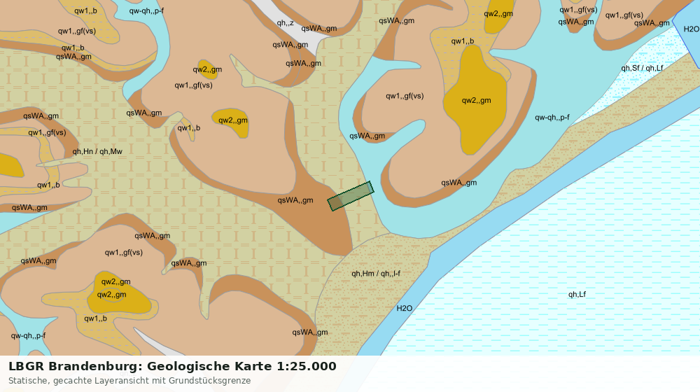 Statische Kartenansicht: LBGR Brandenburg: Geologische Karte 1:25.000