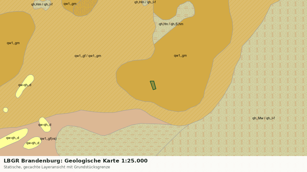 Statische Kartenansicht: LBGR Brandenburg: Geologische Karte 1:25.000