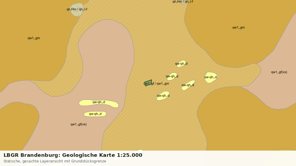 Statische Kartenansicht: LBGR Brandenburg: Geologische Karte 1:25.000