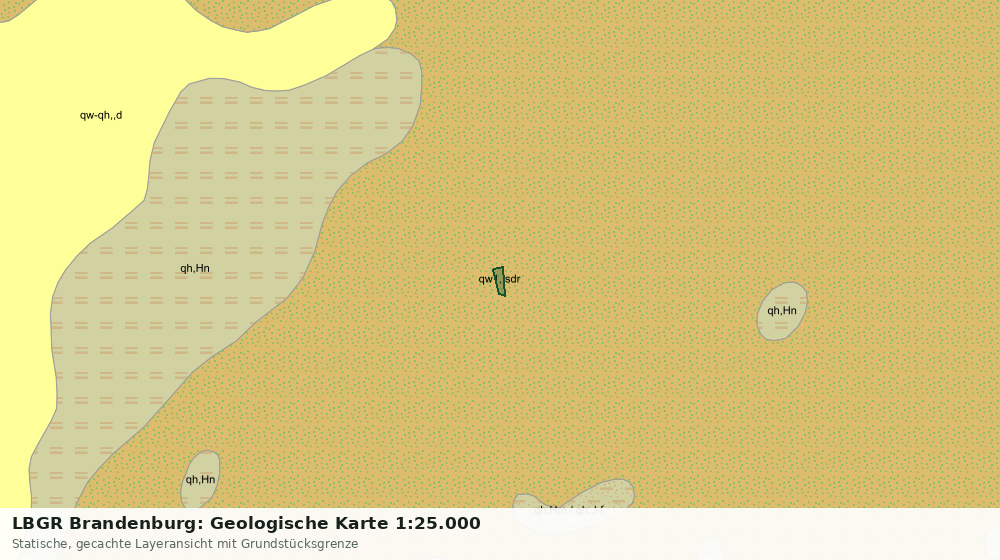 Statische Kartenansicht: LBGR Brandenburg: Geologische Karte 1:25.000