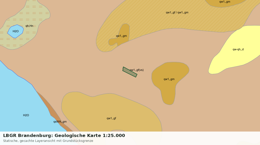 Statische Kartenansicht: LBGR Brandenburg: Geologische Karte 1:25.000
