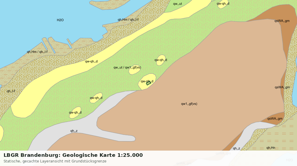 Statische Kartenansicht: LBGR Brandenburg: Geologische Karte 1:25.000