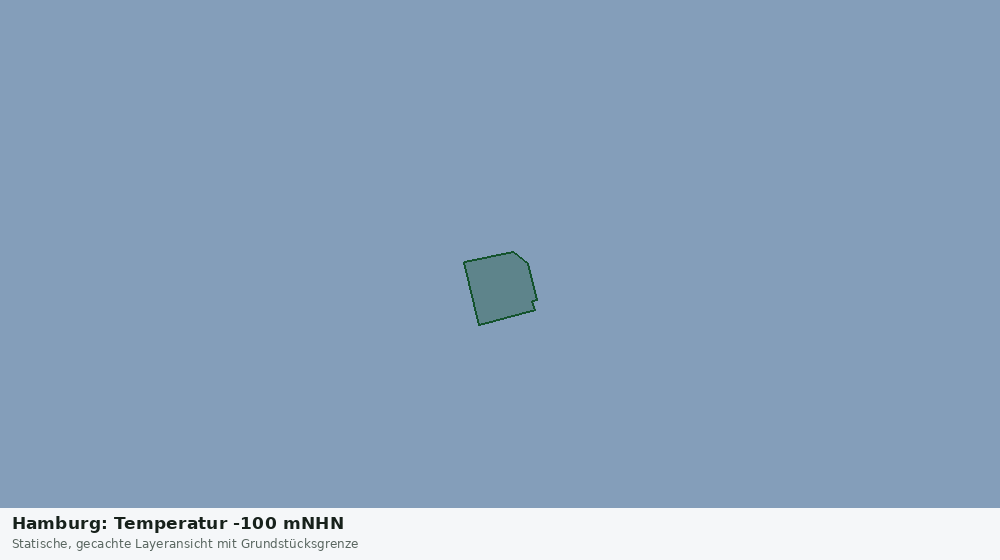 Statische Kartenansicht: Hamburg: Temperatur -100 mNHN