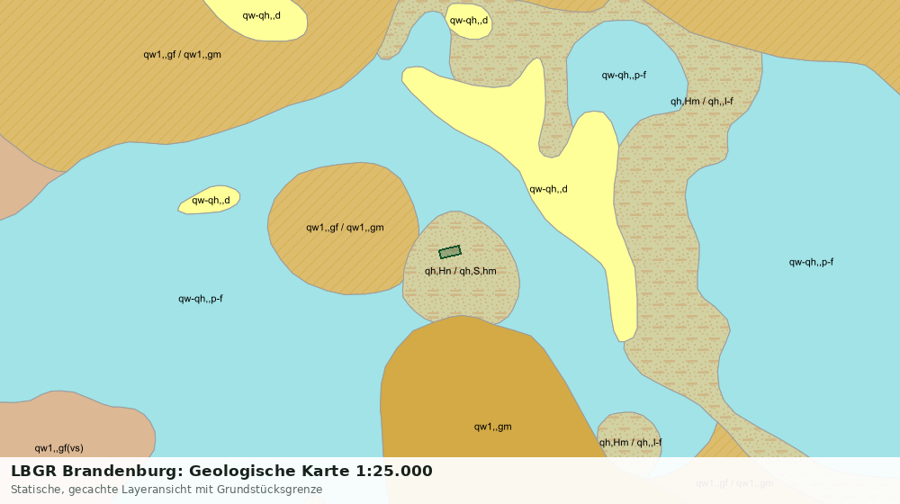 Statische Kartenansicht: LBGR Brandenburg: Geologische Karte 1:25.000