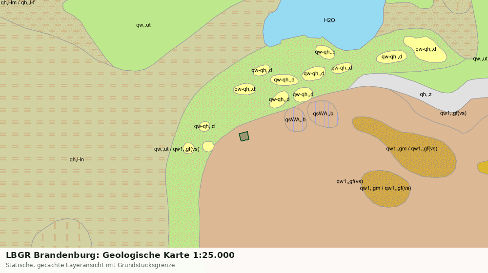 Statische Kartenansicht: LBGR Brandenburg: Geologische Karte 1:25.000
