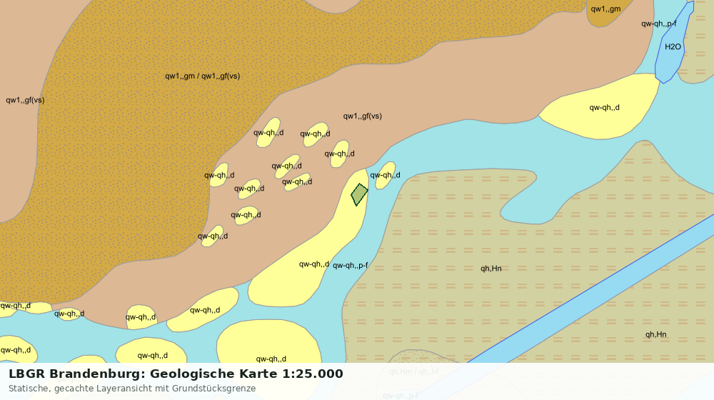 Statische Kartenansicht: LBGR Brandenburg: Geologische Karte 1:25.000