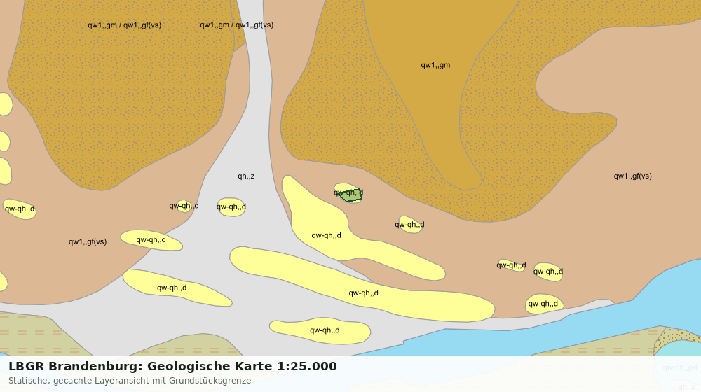 Statische Kartenansicht: LBGR Brandenburg: Geologische Karte 1:25.000