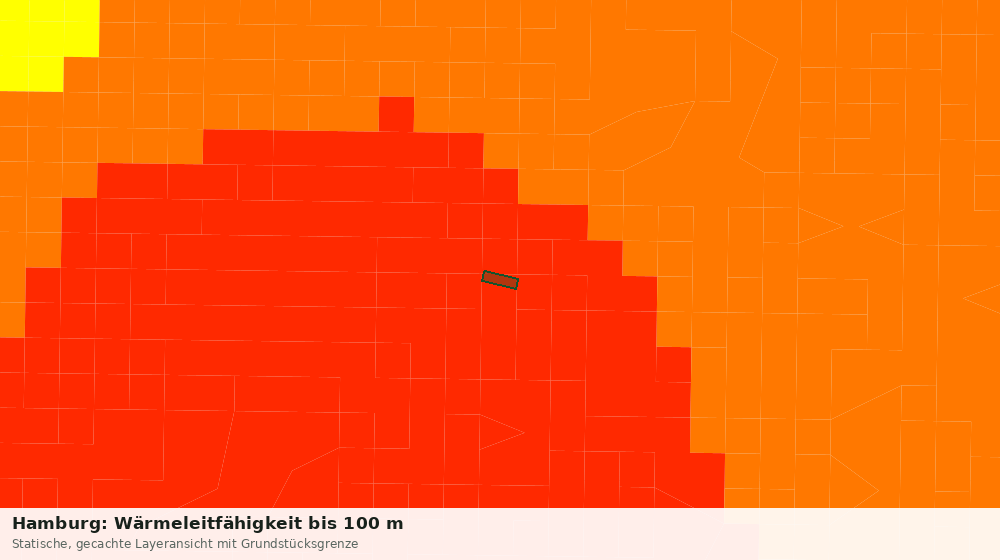 Statische Kartenansicht: Hamburg: Wärmeleitfähigkeit bis 100 m