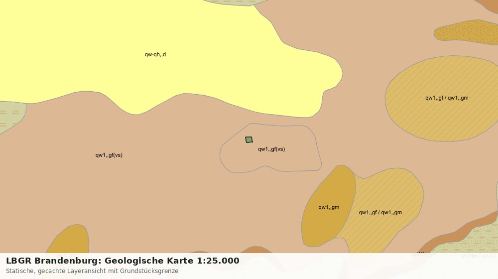 Statische Kartenansicht: LBGR Brandenburg: Geologische Karte 1:25.000