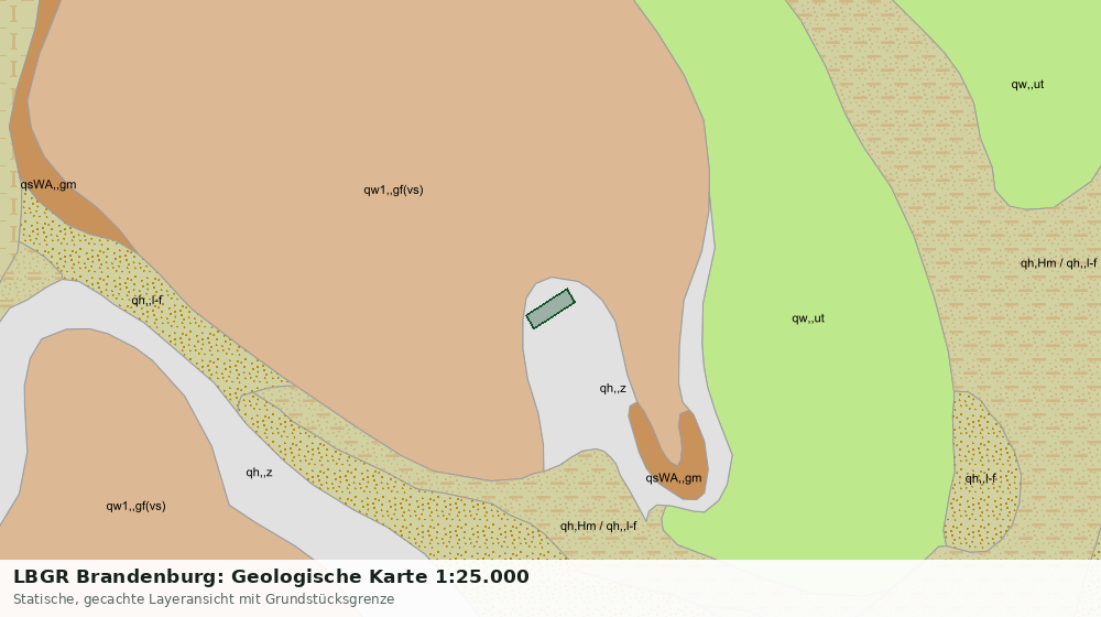 Statische Kartenansicht: LBGR Brandenburg: Geologische Karte 1:25.000