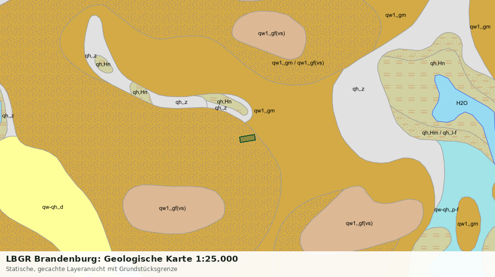 Statische Kartenansicht: LBGR Brandenburg: Geologische Karte 1:25.000