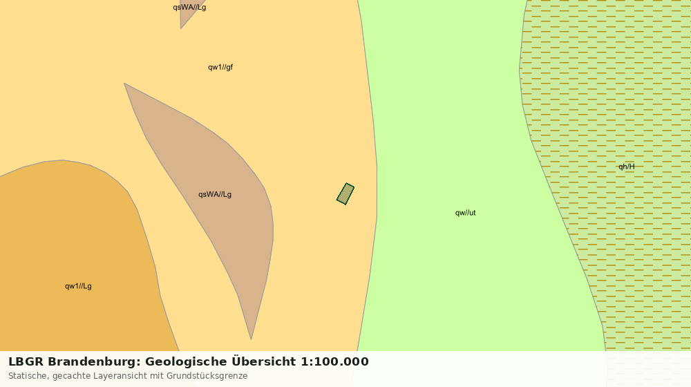 Statische Kartenansicht: LBGR Brandenburg: Geologische Übersicht 1:100.000
