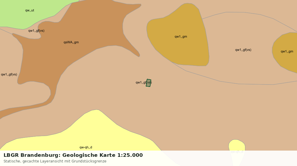 Statische Kartenansicht: LBGR Brandenburg: Geologische Karte 1:25.000