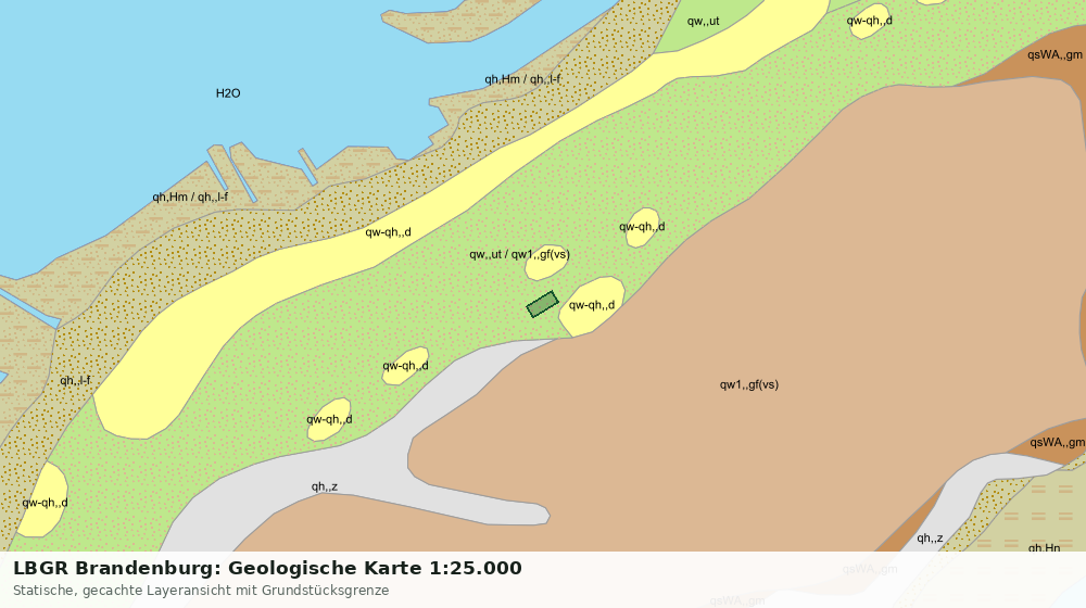 Statische Kartenansicht: LBGR Brandenburg: Geologische Karte 1:25.000