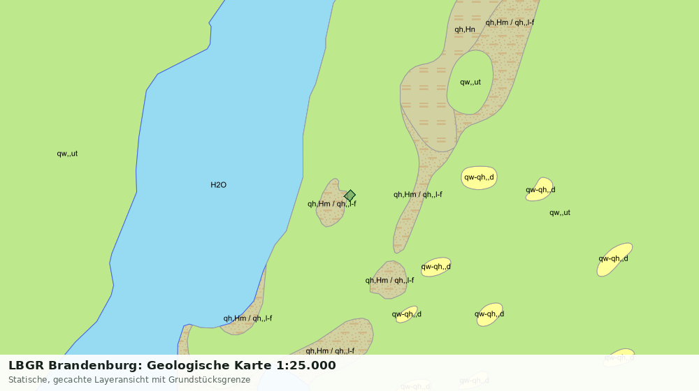Statische Kartenansicht: LBGR Brandenburg: Geologische Karte 1:25.000
