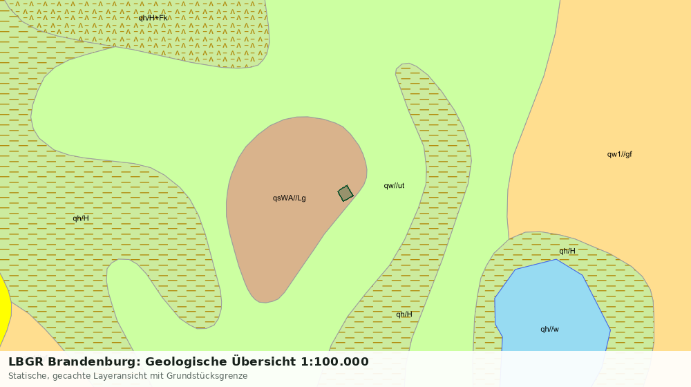 Statische Kartenansicht: LBGR Brandenburg: Geologische Übersicht 1:100.000