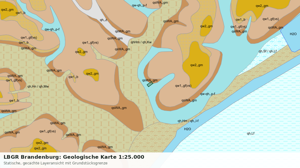 Statische Kartenansicht: LBGR Brandenburg: Geologische Karte 1:25.000