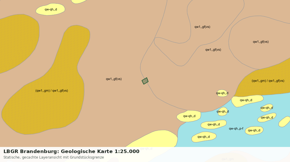 Statische Kartenansicht: LBGR Brandenburg: Geologische Karte 1:25.000