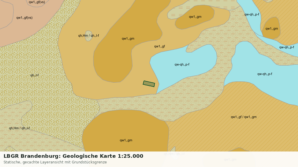 Statische Kartenansicht: LBGR Brandenburg: Geologische Karte 1:25.000