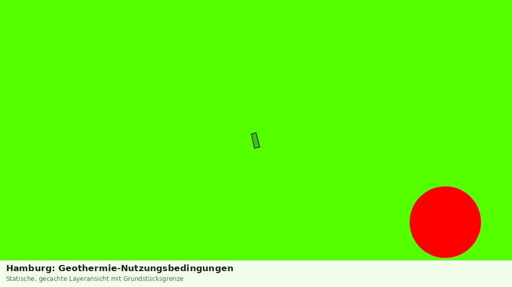 Statische Kartenansicht: Hamburg: Geothermie-Nutzungsbedingungen