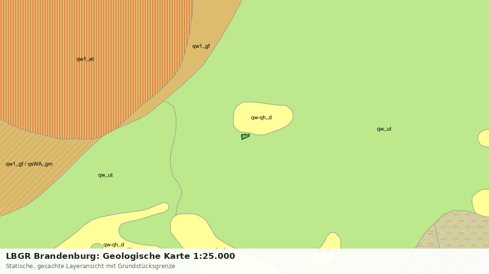 Statische Kartenansicht: LBGR Brandenburg: Geologische Karte 1:25.000