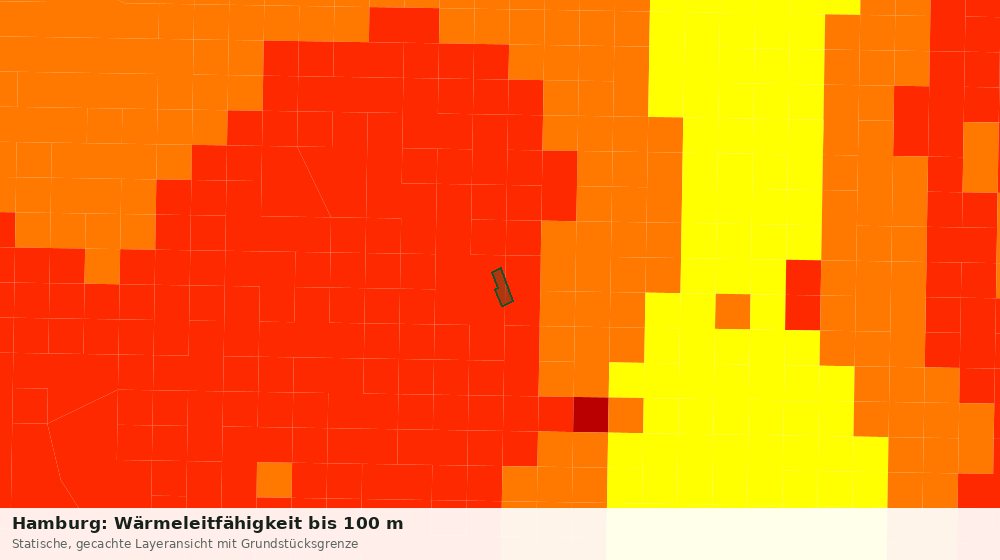 Statische Kartenansicht: Hamburg: Wärmeleitfähigkeit bis 100 m