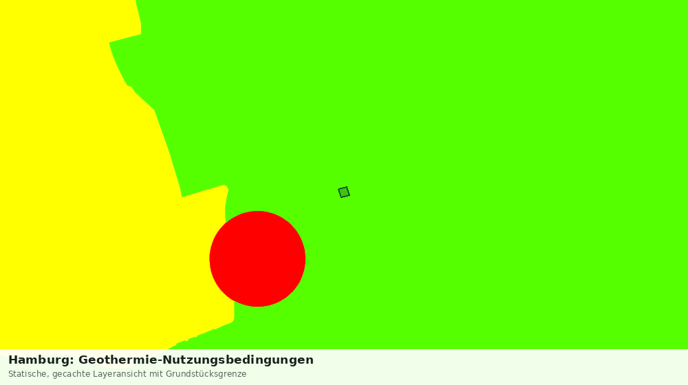Statische Kartenansicht: Hamburg: Geothermie-Nutzungsbedingungen