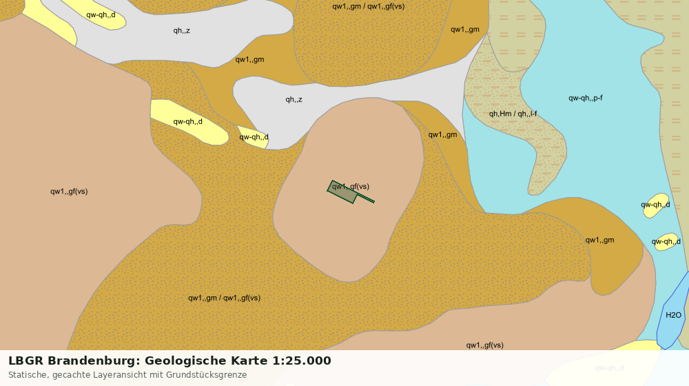 Statische Kartenansicht: LBGR Brandenburg: Geologische Karte 1:25.000