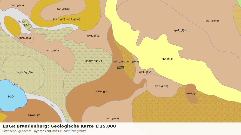 Statische Kartenansicht: LBGR Brandenburg: Geologische Karte 1:25.000