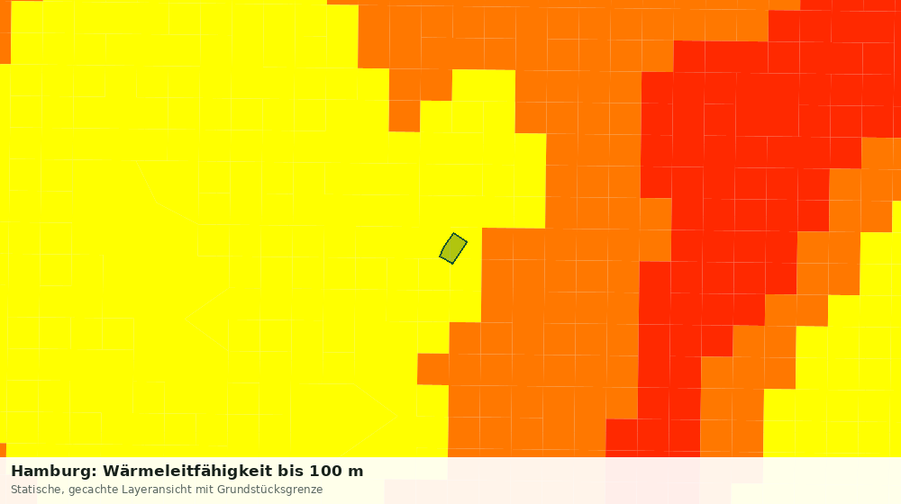 Statische Kartenansicht: Hamburg: Wärmeleitfähigkeit bis 100 m