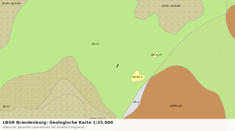 Statische Kartenansicht: LBGR Brandenburg: Geologische Karte 1:25.000