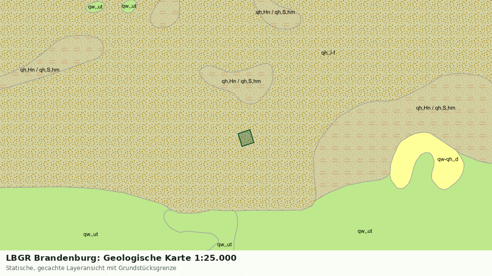 Statische Kartenansicht: LBGR Brandenburg: Geologische Karte 1:25.000