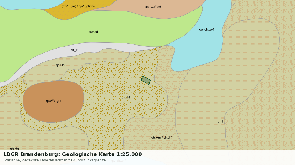 Statische Kartenansicht: LBGR Brandenburg: Geologische Karte 1:25.000