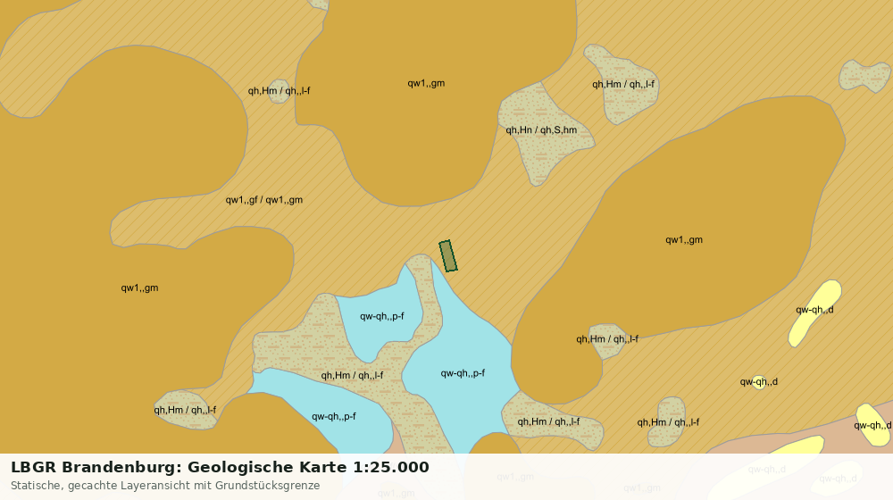 Statische Kartenansicht: LBGR Brandenburg: Geologische Karte 1:25.000