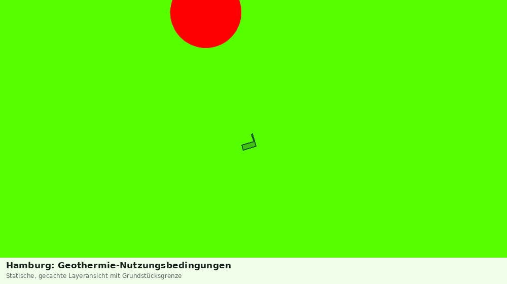 Statische Kartenansicht: Hamburg: Geothermie-Nutzungsbedingungen