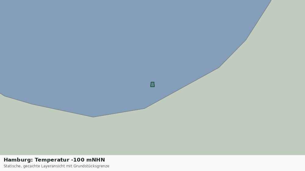 Statische Kartenansicht: Hamburg: Temperatur -100 mNHN