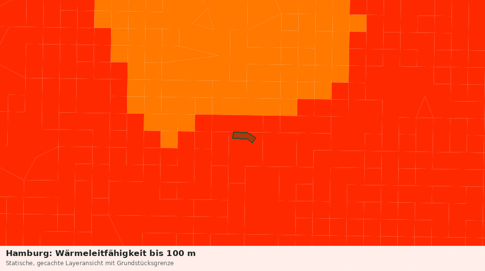 Statische Kartenansicht: Hamburg: Wärmeleitfähigkeit bis 100 m