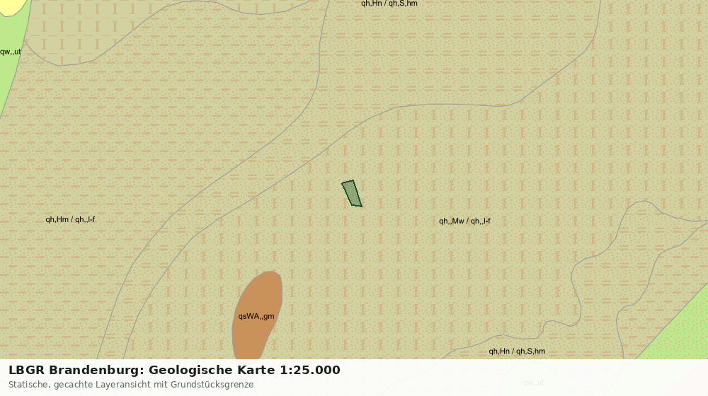 Statische Kartenansicht: LBGR Brandenburg: Geologische Karte 1:25.000