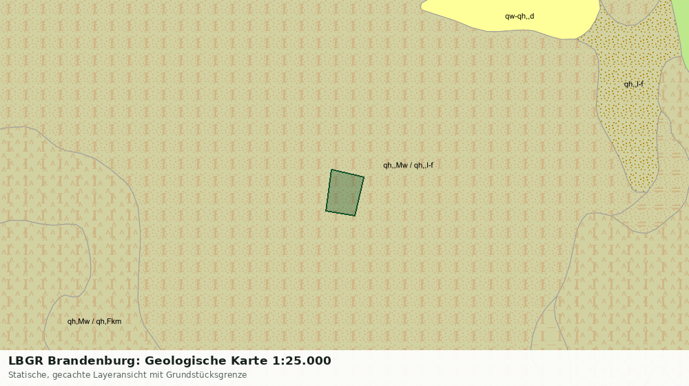 Statische Kartenansicht: LBGR Brandenburg: Geologische Karte 1:25.000