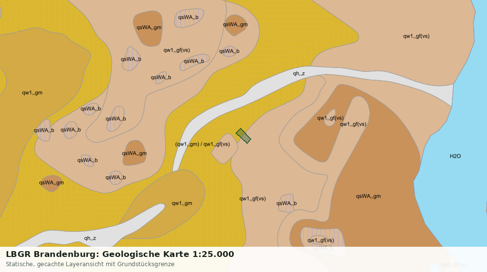 Statische Kartenansicht: LBGR Brandenburg: Geologische Karte 1:25.000