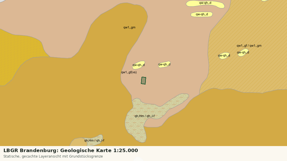 Statische Kartenansicht: LBGR Brandenburg: Geologische Karte 1:25.000