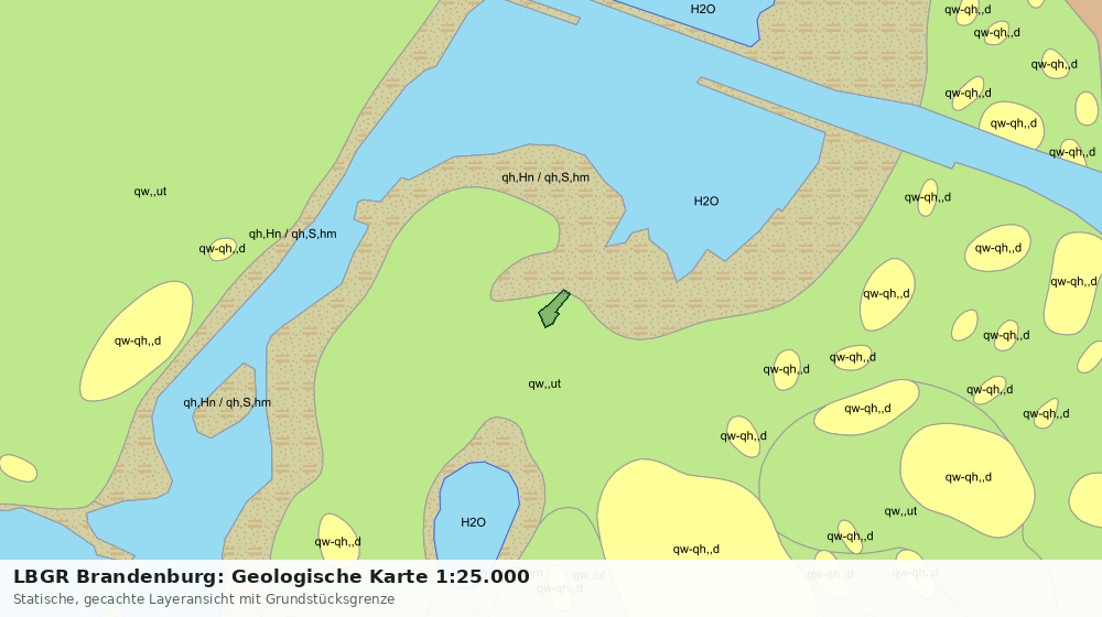 Statische Kartenansicht: LBGR Brandenburg: Geologische Karte 1:25.000